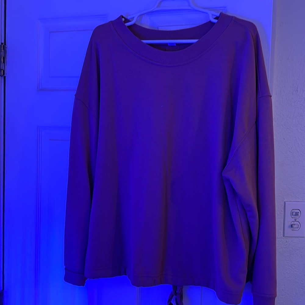 Dusty rose tie/open back crewneck sweatshirt Old Navy XL